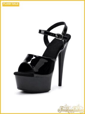 Clear Platform Sandal Heels With Ankle-Strap Stiletto Exotic Dancer Shoes